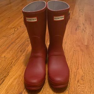 Matte Red Hunter Boots